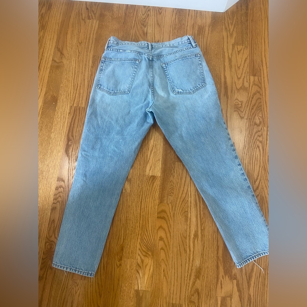 Frame Denim Light Blue Distressed High-Rise Jeans 30